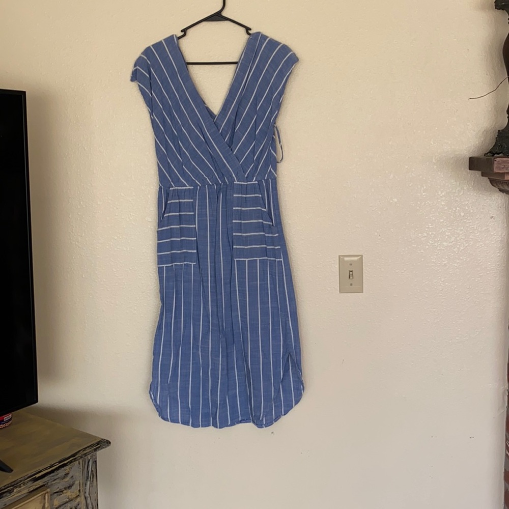 Blue Stripped MIDI dress